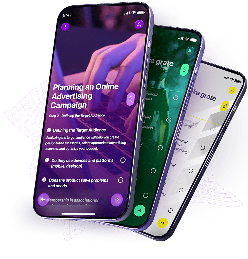 Интерфейсы приложения Puzzlax на смартфонах